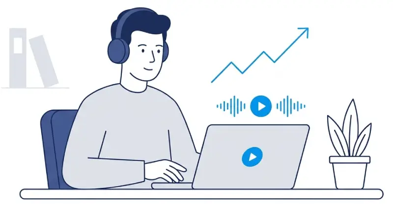 Reader listening to an article while engagement rises